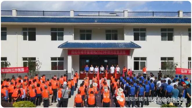 南陽市城市管理局|防汛演練筑防線，未雨綢繆礪精兵